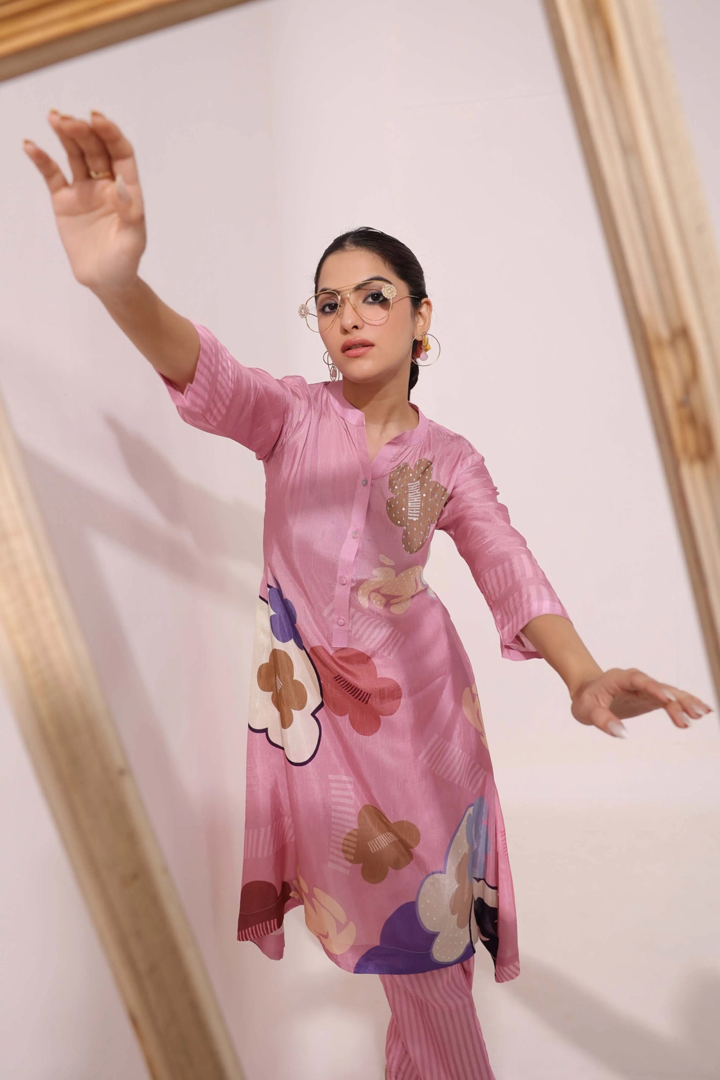 Fancy Cut Printed Kurti with Pant