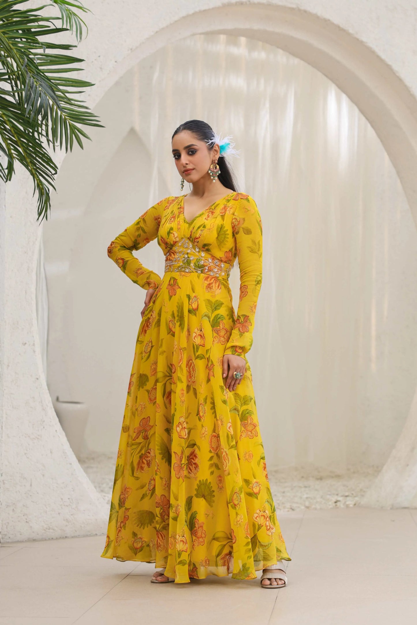Floral Print Gown