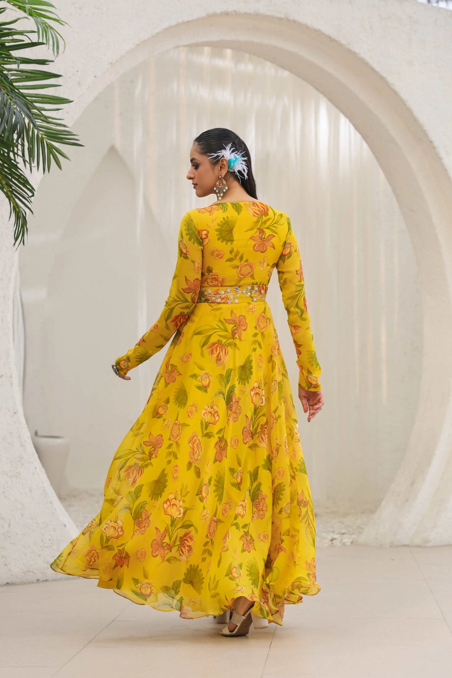Floral Print Gown