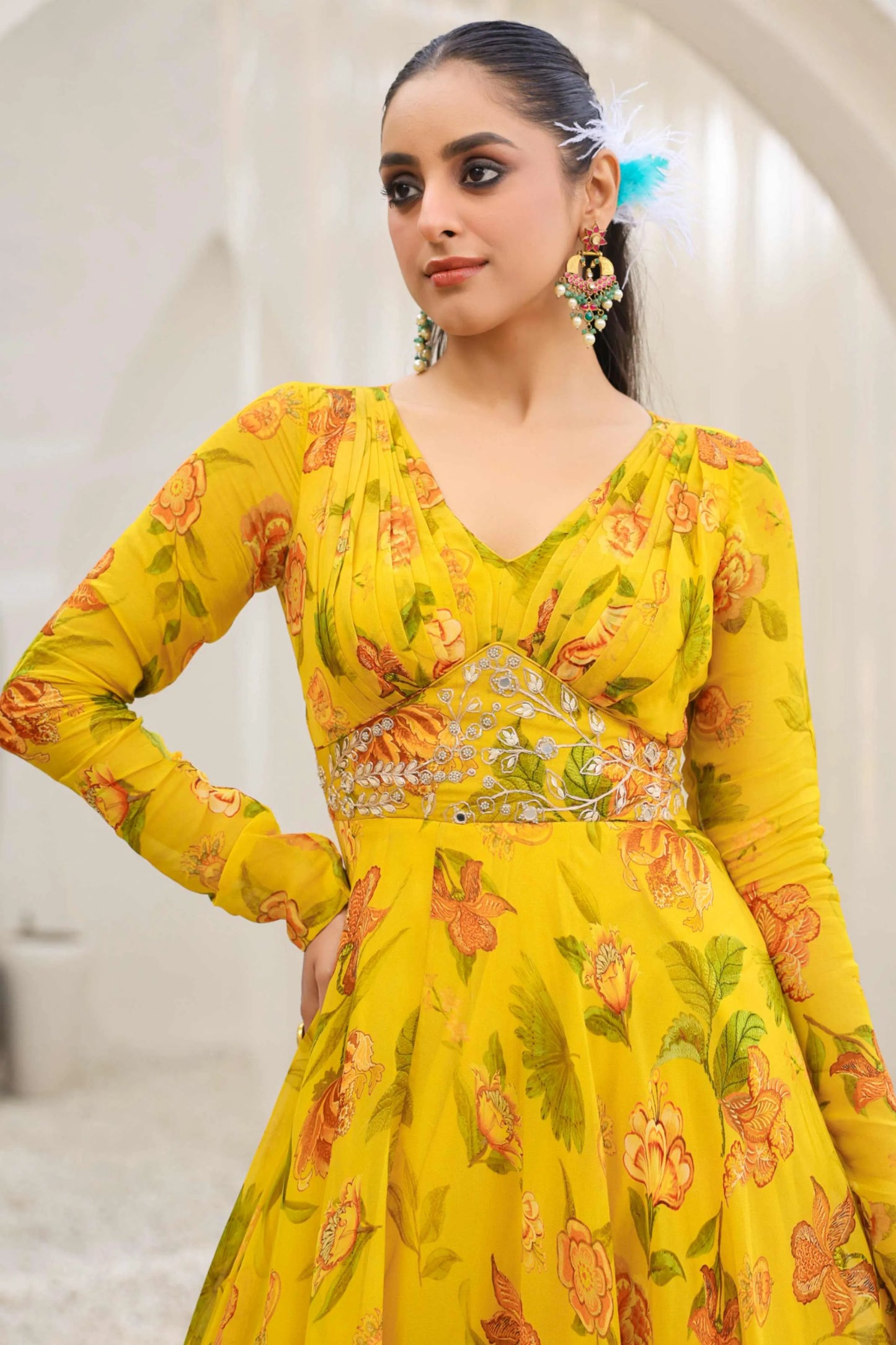 Floral Print Gown