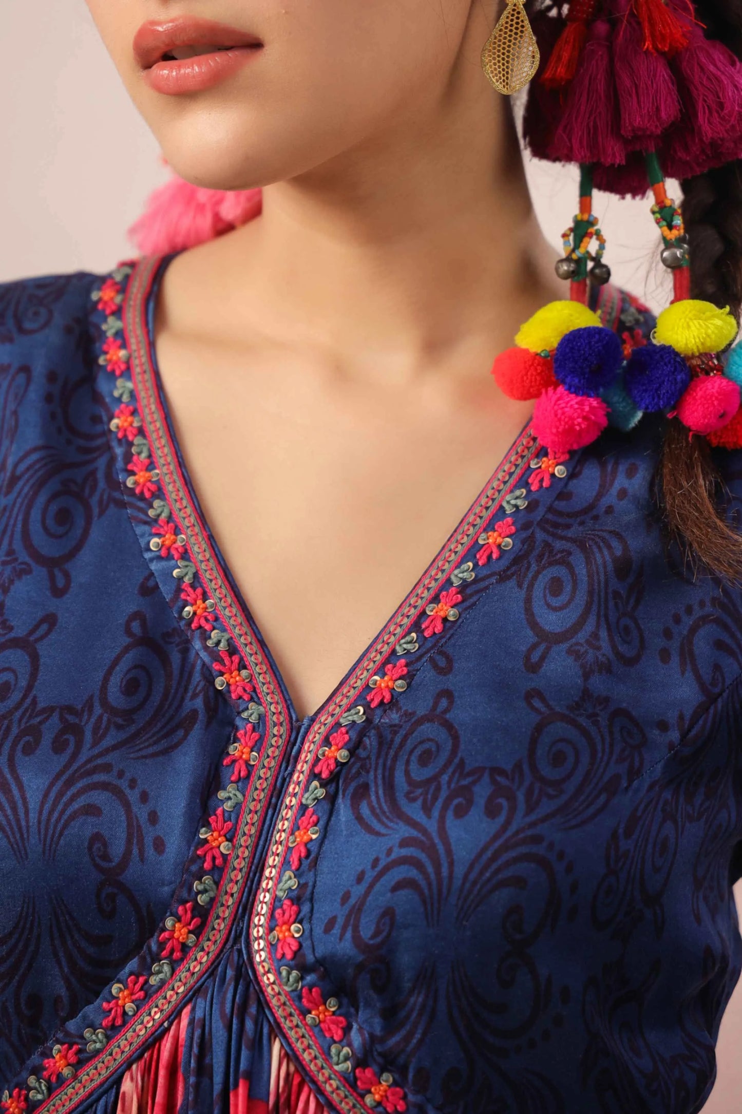 Full Length Floral Printed Dress