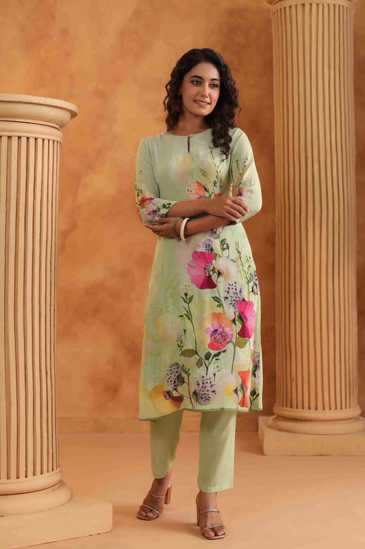 Floral Print Straight Kurti