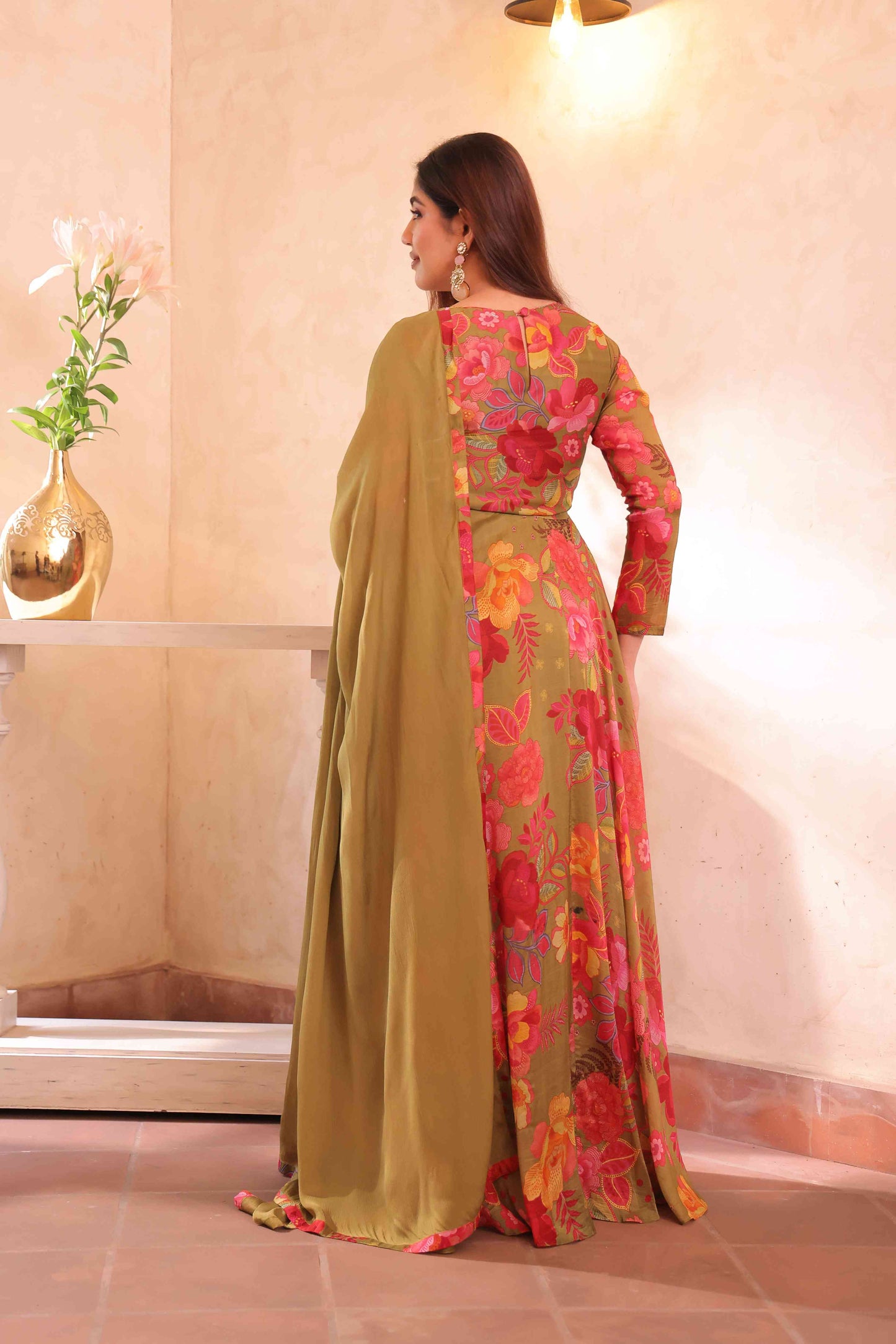 Floral Printed Gown