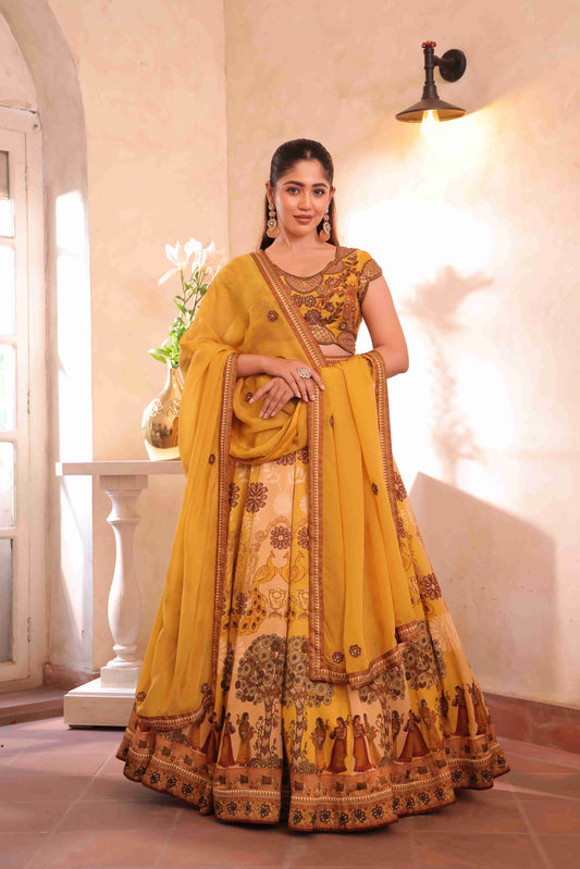 Printed Embellished Lehanga