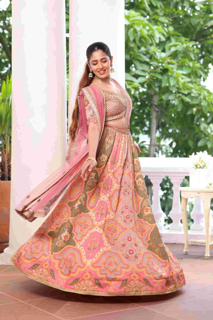 Printed Embellished Lehanga