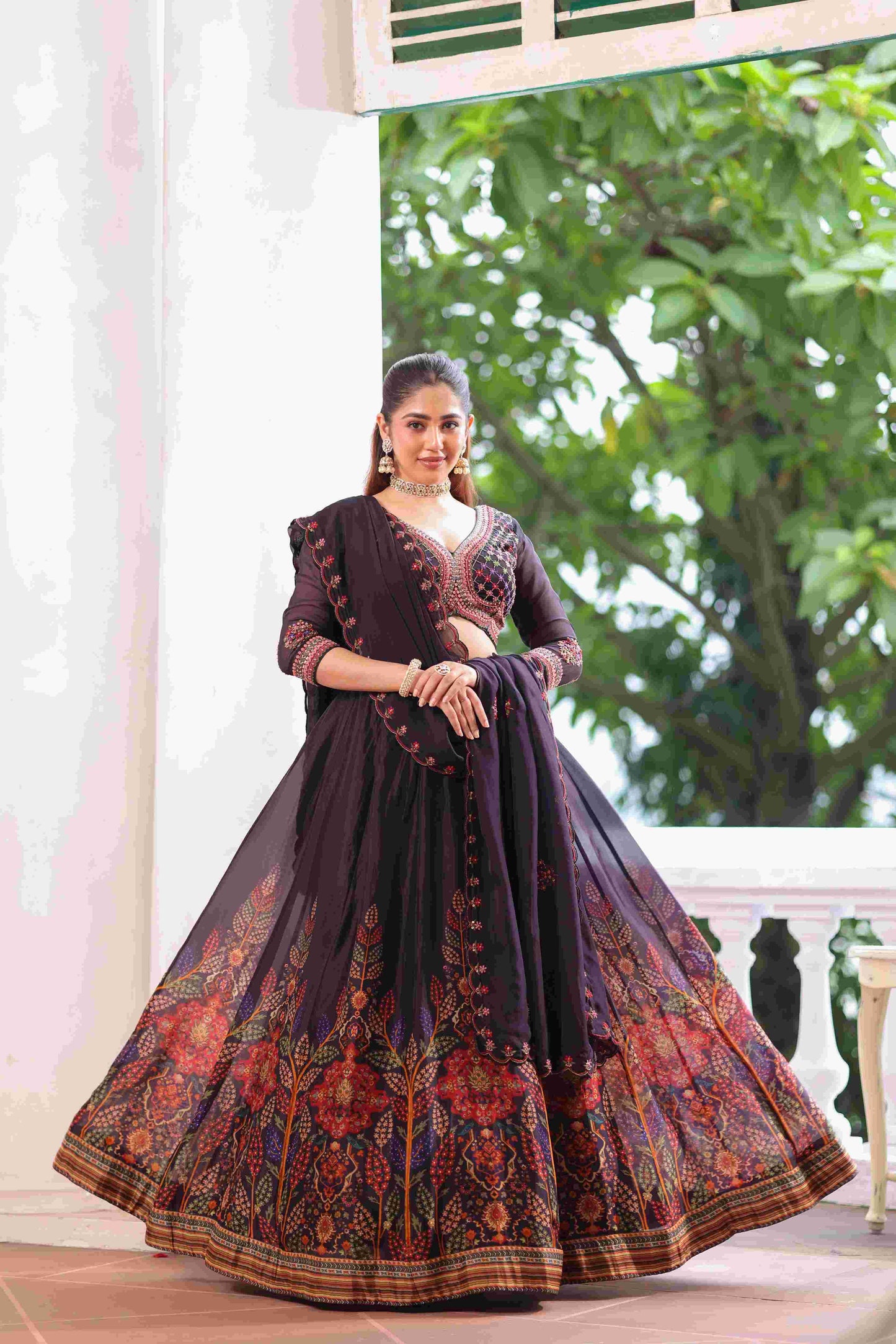 Printed Embellished Lehanga