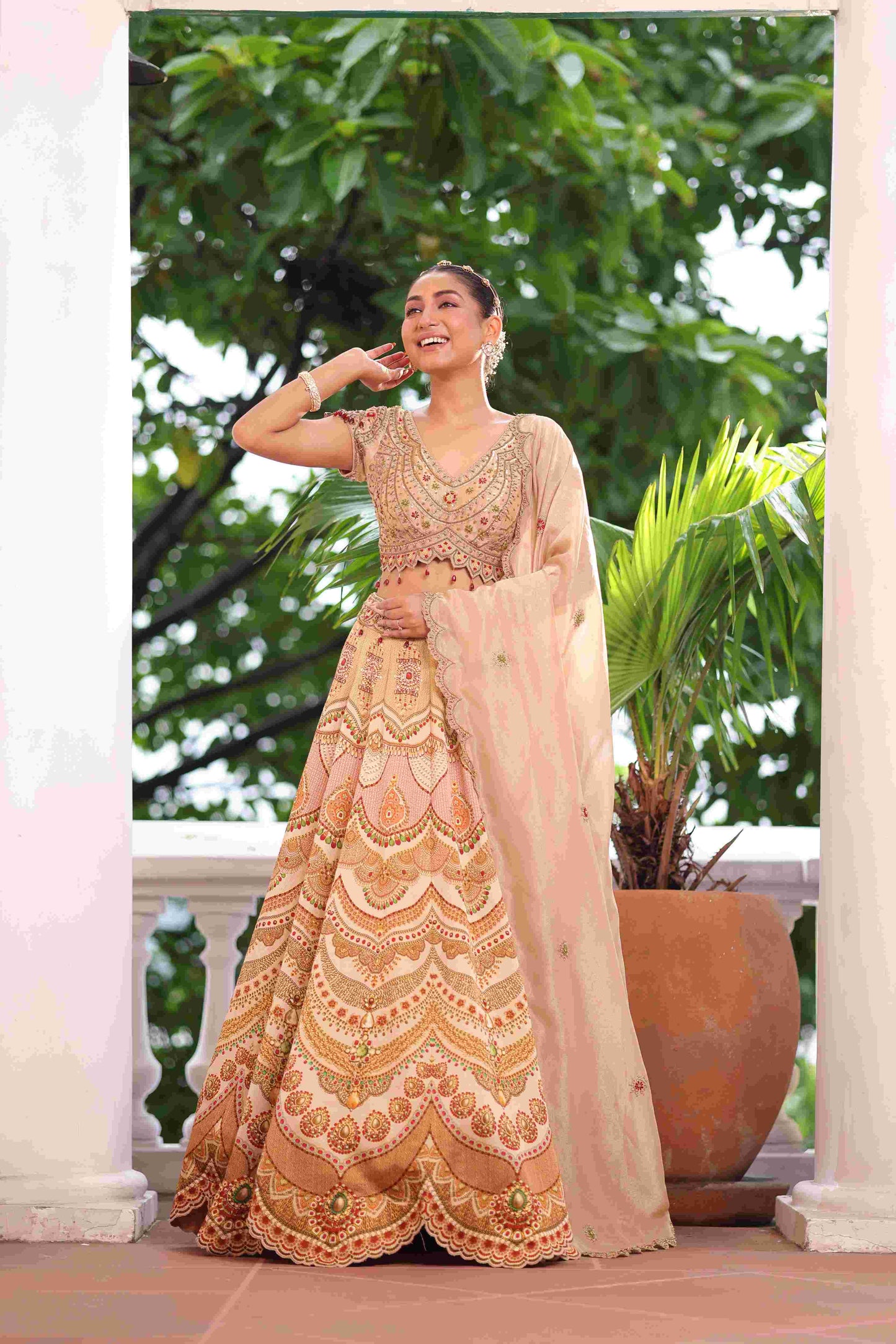 Printed Embellished Lehanga