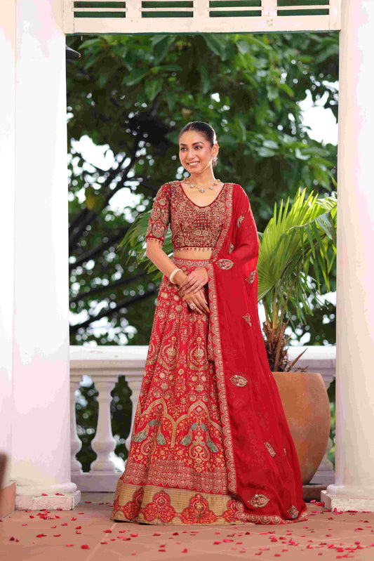 Printed Embellished Lehanga