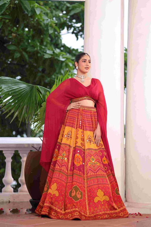 Lehanga with Flayered Blouse