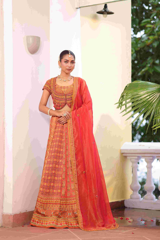 Printed Embellished Lehanga