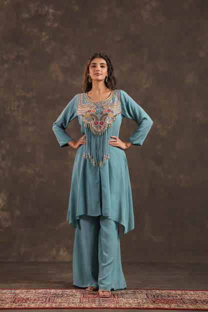 Long Kurti with Heavy Embeliished Yok Ferozi
