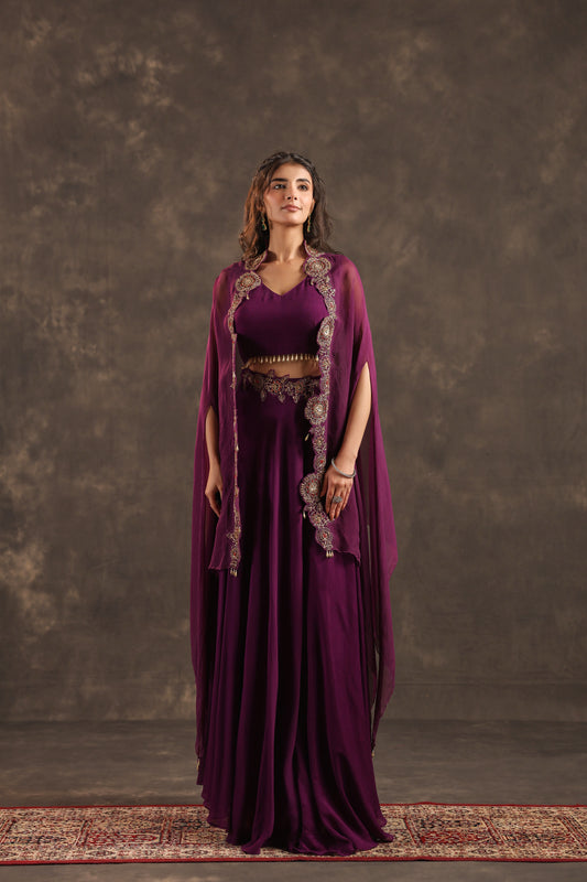 Divider Pant with Heavy Jacket Burgundy