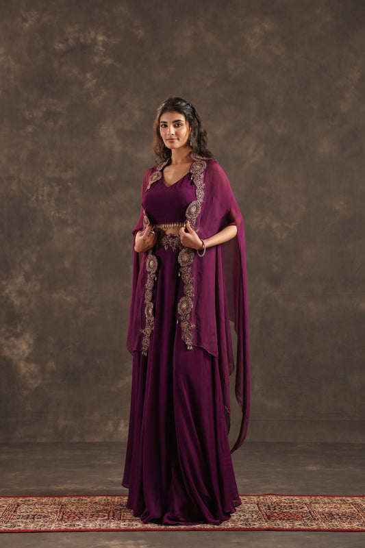 Divider Pant with Heavy Jacket Burgundy