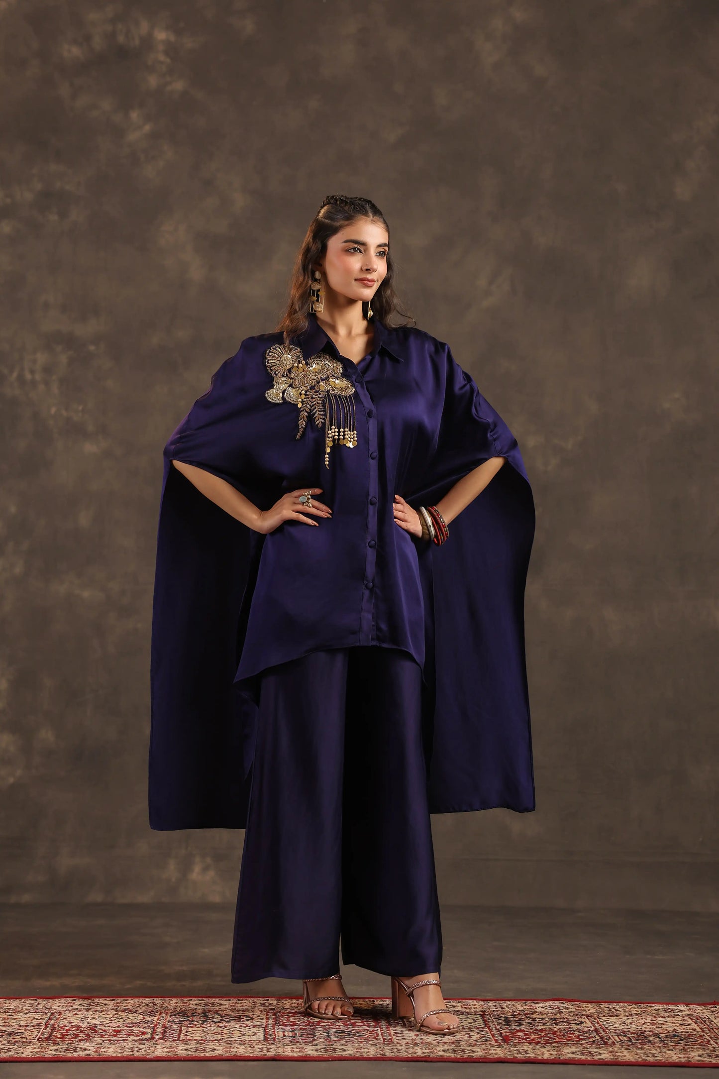 Kaftan Top with Pant Voilet