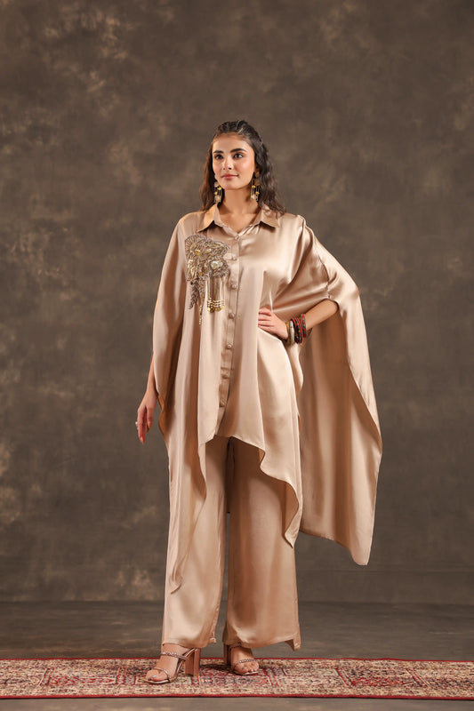 Kaftan Top with Pant Beige