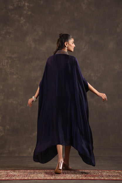 Flayered Kaftan Dress Deep Voilet