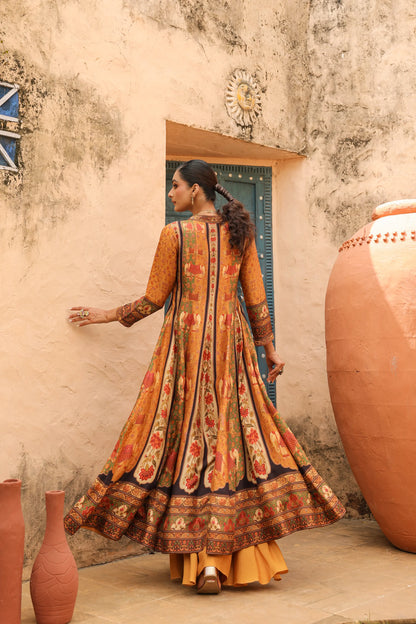 Traditional Print 2 piece Gown