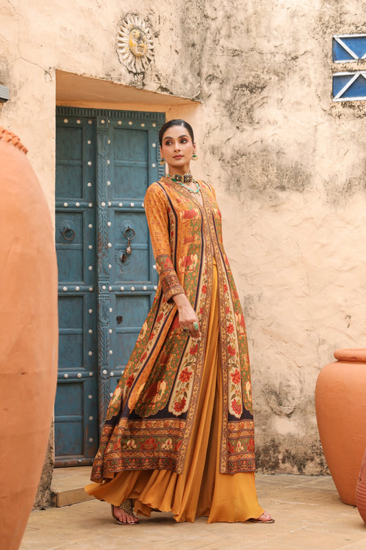 Traditional Print 2 piece Gown