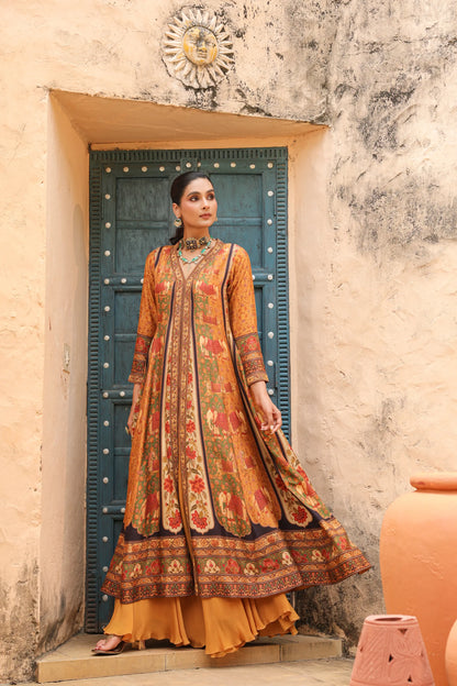 Traditional Print 2 piece Gown