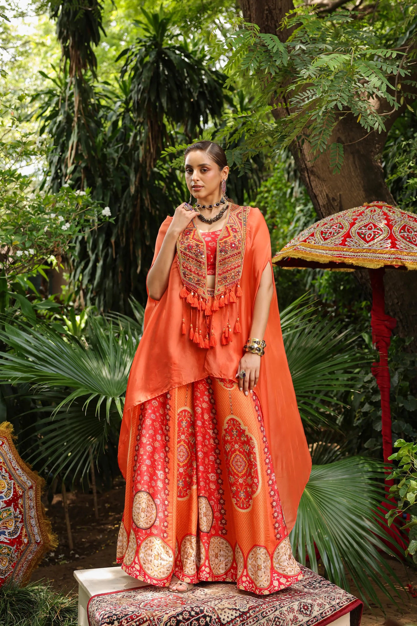 Heavy Jacket with Divider Pant and bustier