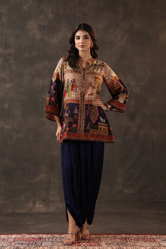 Emblished Top With Harem Pants