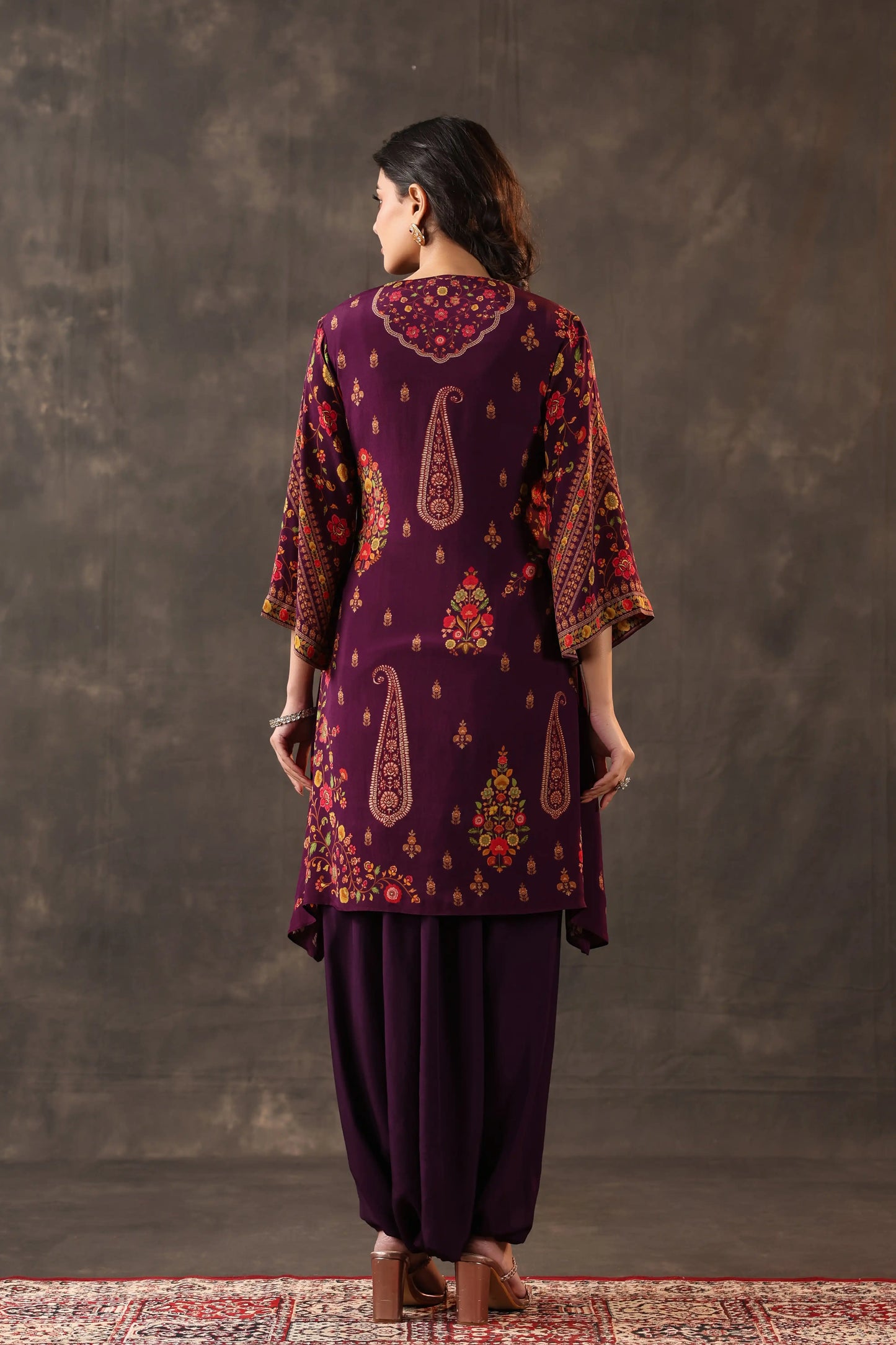 Emblished Top With Harem Pants