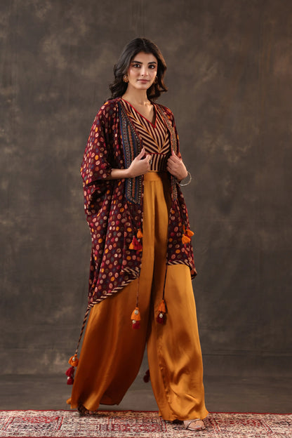 Emblished Jacket Set