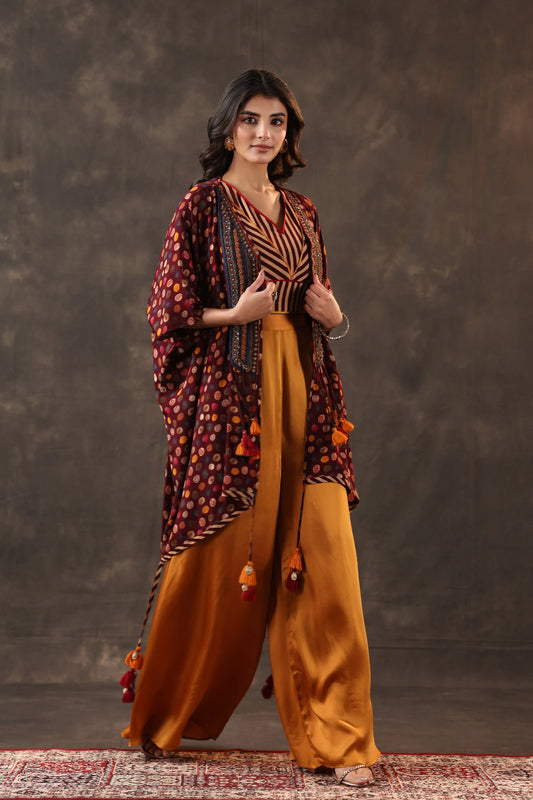 Emblished Jacket Set