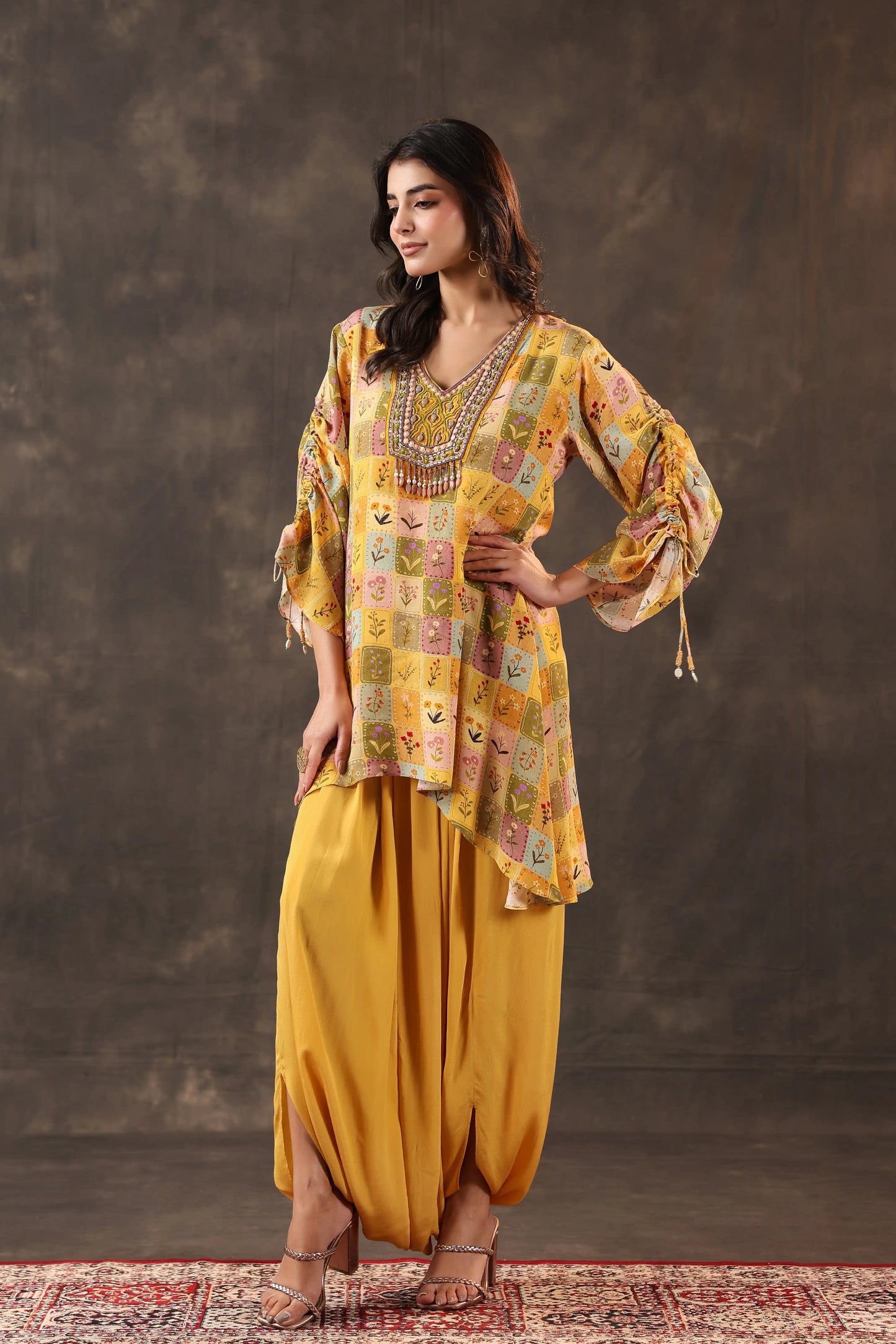 Emblished Top with Harem Pant