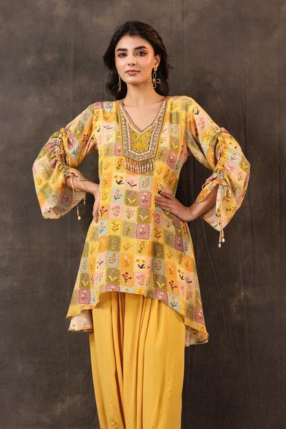 Emblished Top with Harem Pant