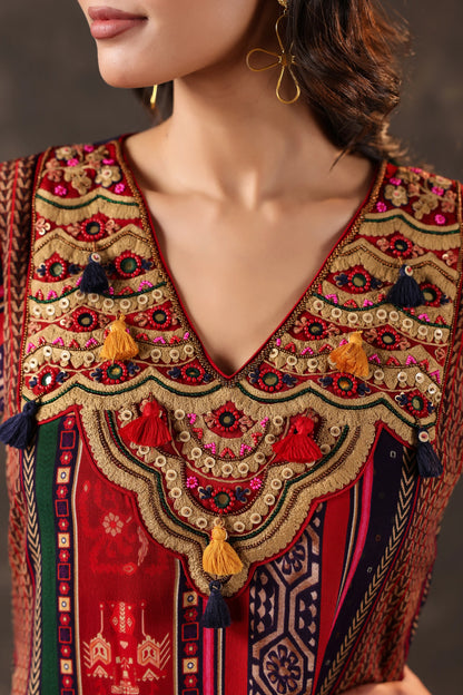 Emblished Top With Harem Pants