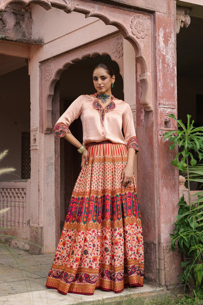 Trafitionl Lehanga with Cowl Top