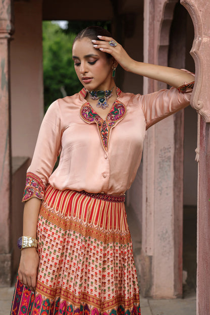Trafitionl Lehanga with Cowl Top