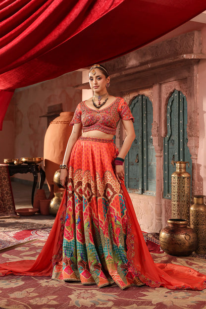 Traditional Print Lehanga