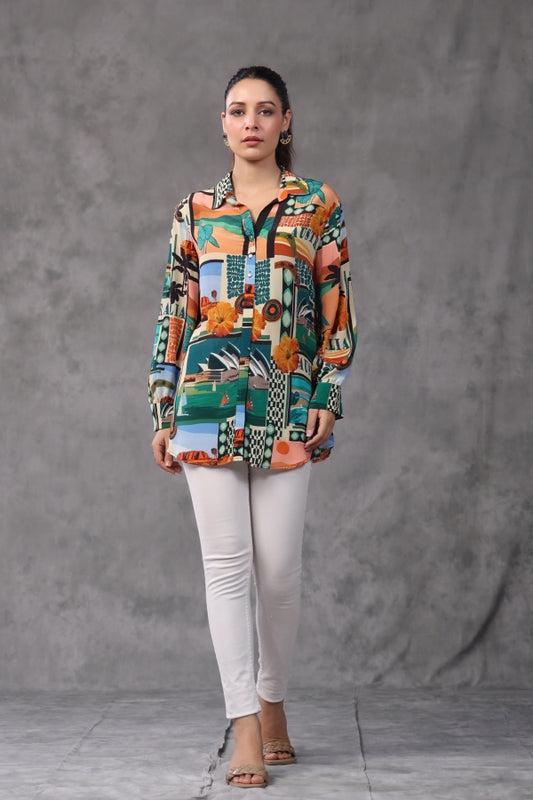 Printed Short Top