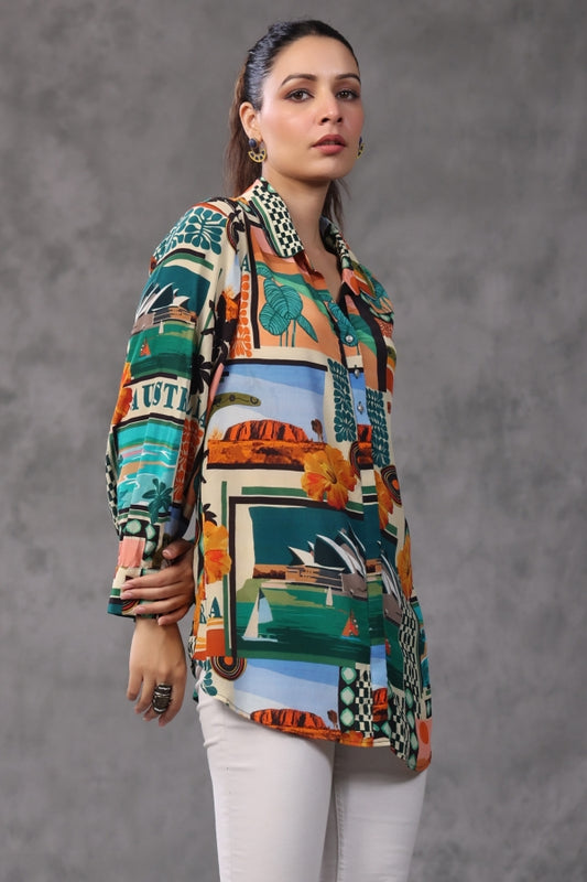 Printed Short Top