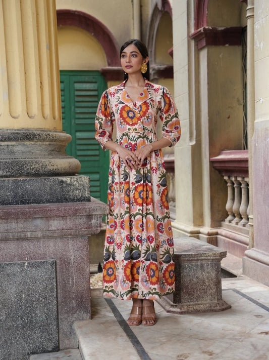 Printed Ankle length Dress