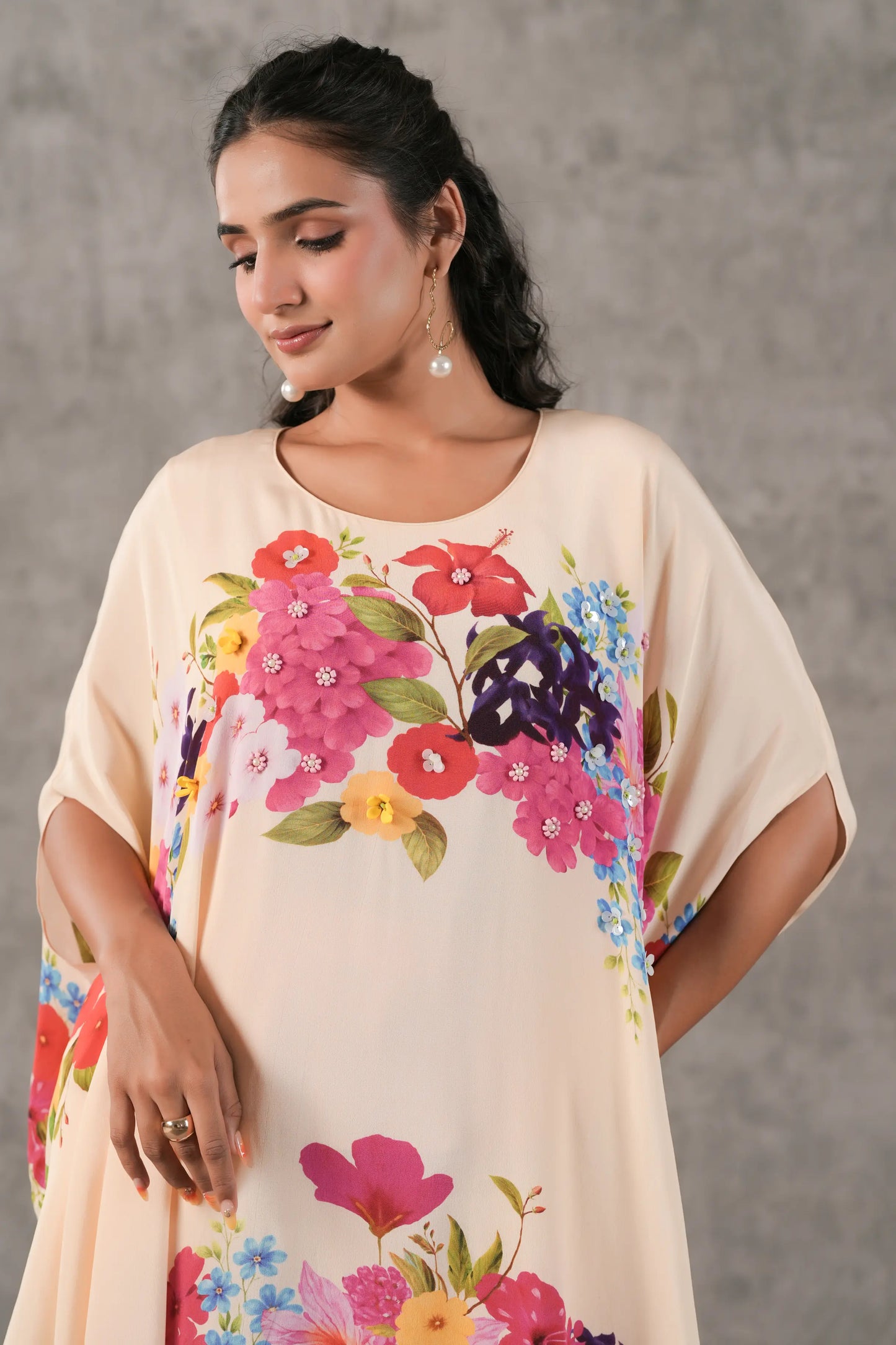Embroidered Kaftan with Pant