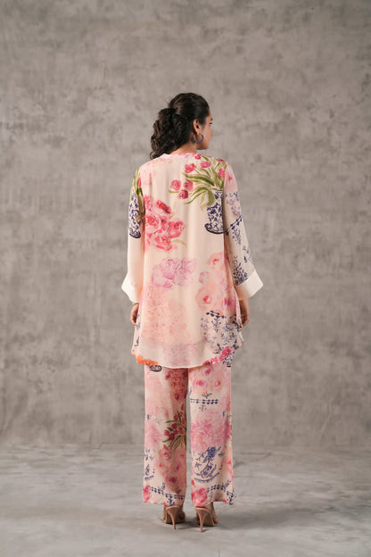 Floral Printed Straight Kurti with Pant