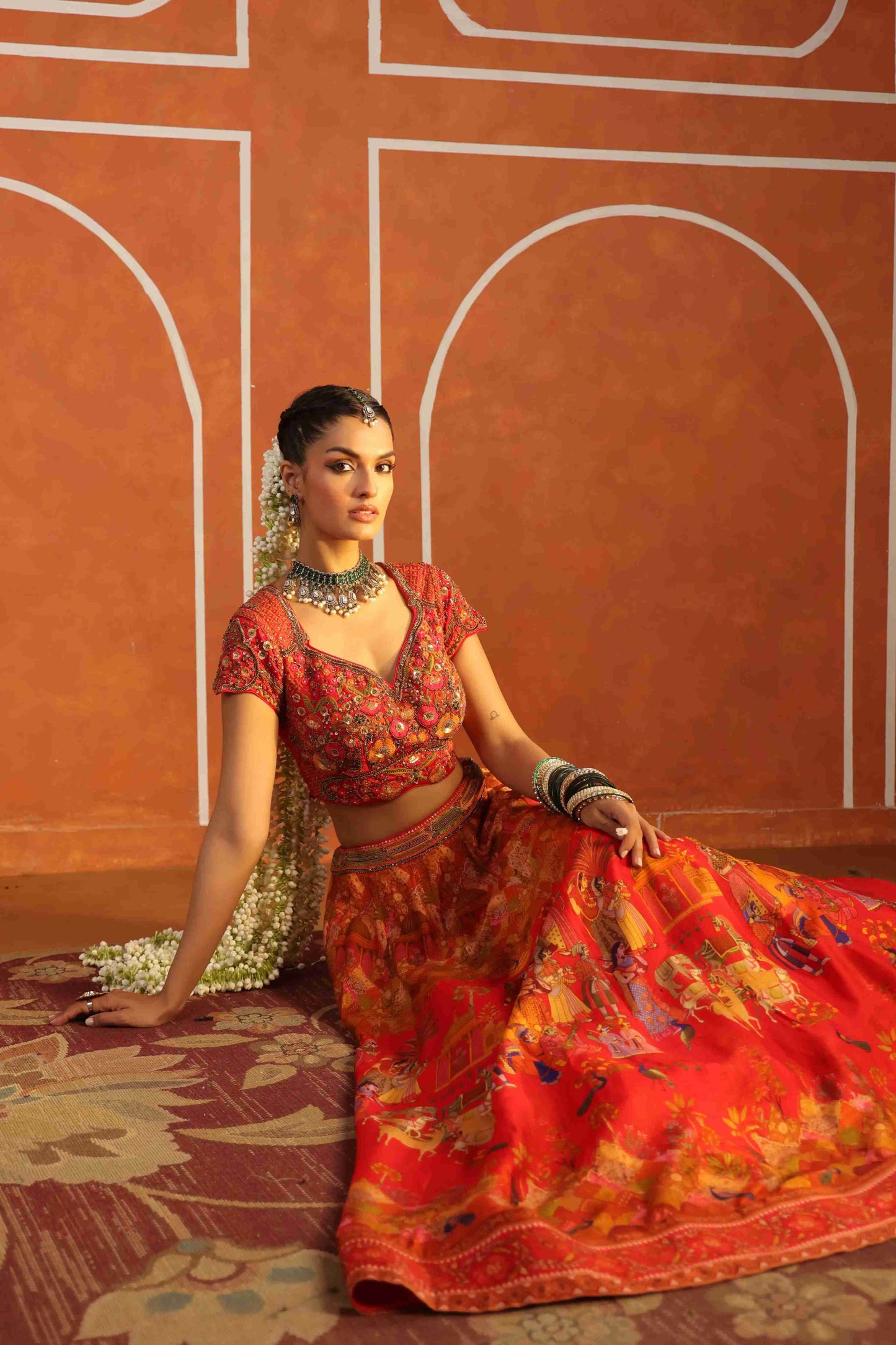 Printed Embellished Lehanga