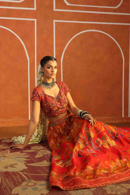 Printed Embellished Lehanga