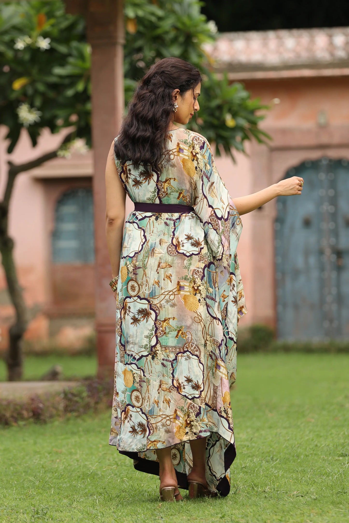 Drape Dress with Belt