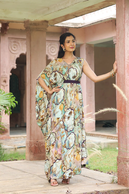 Drape Dress with Belt