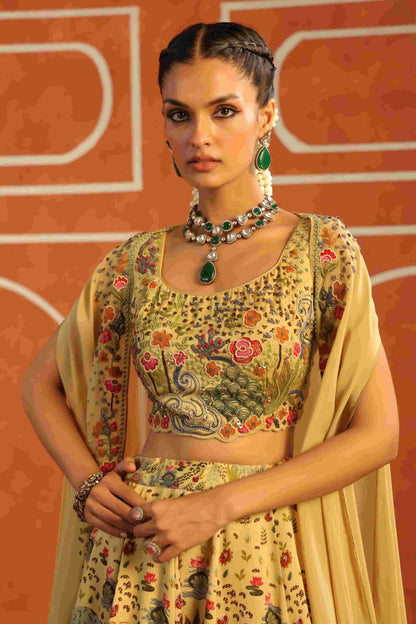 Printed Lehanga Jacket Set