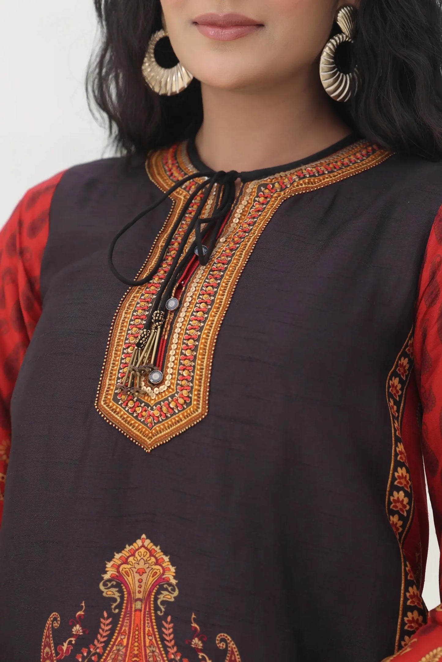Traditional Print Short Kurti with Pant