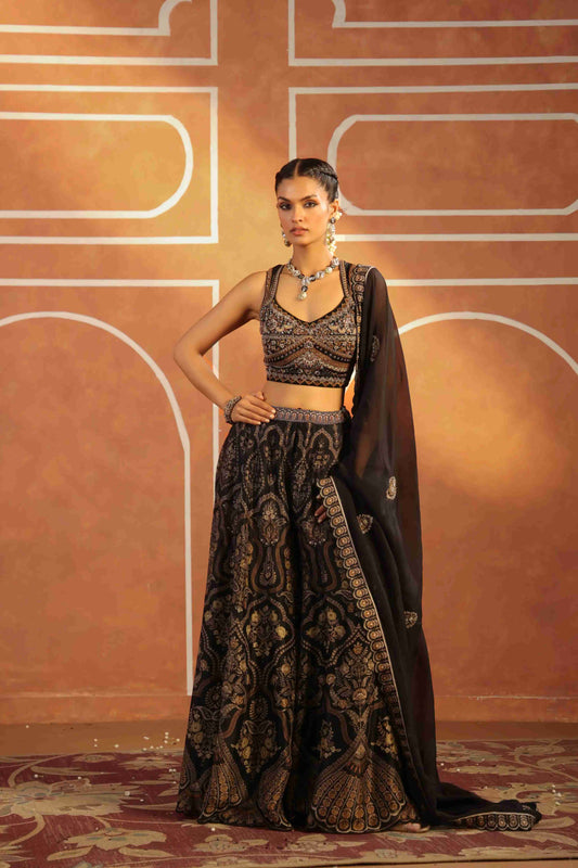 Printed Sharara with Heavy Blouse