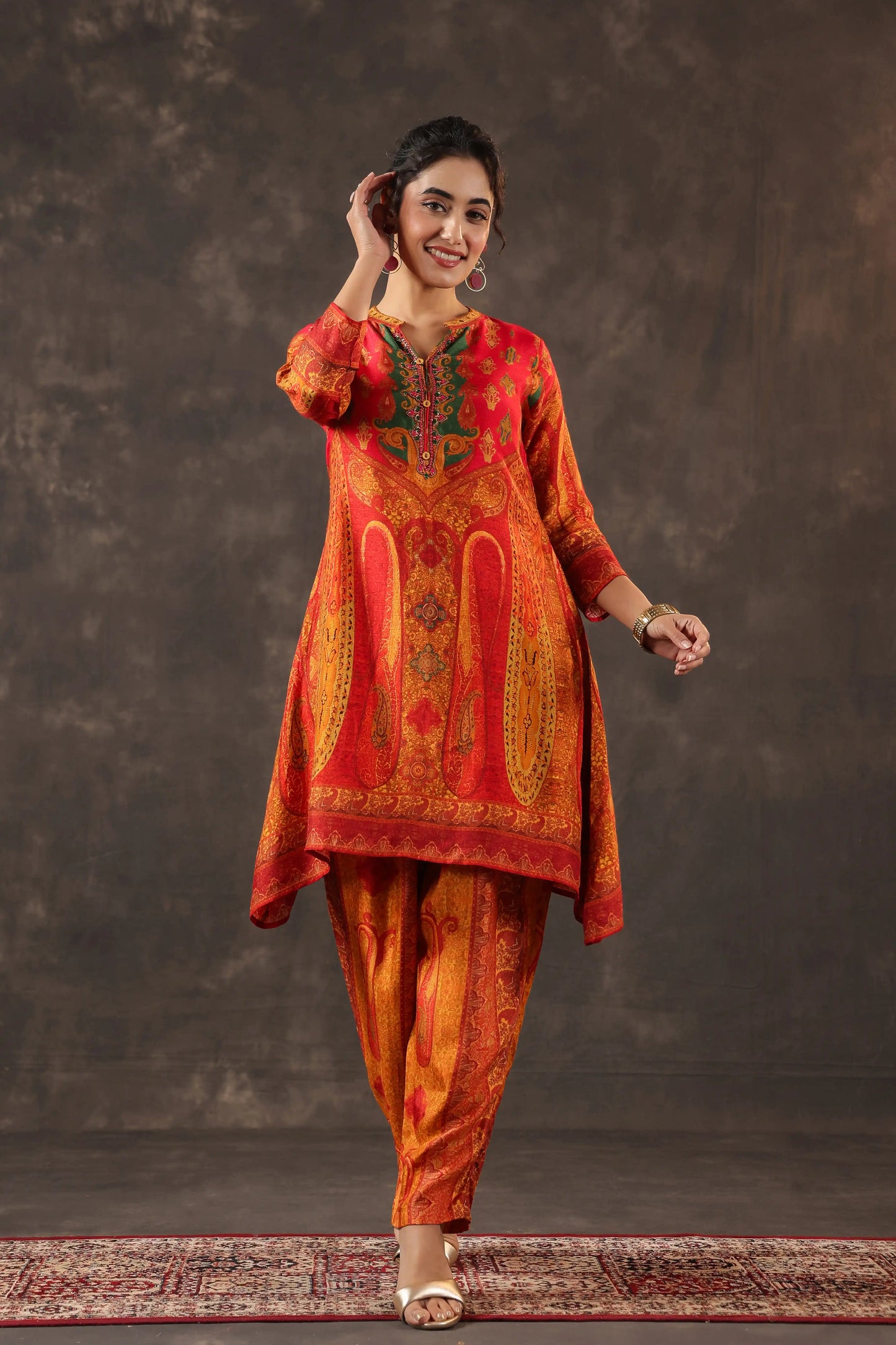 Printed A-Line Traditional Kurti