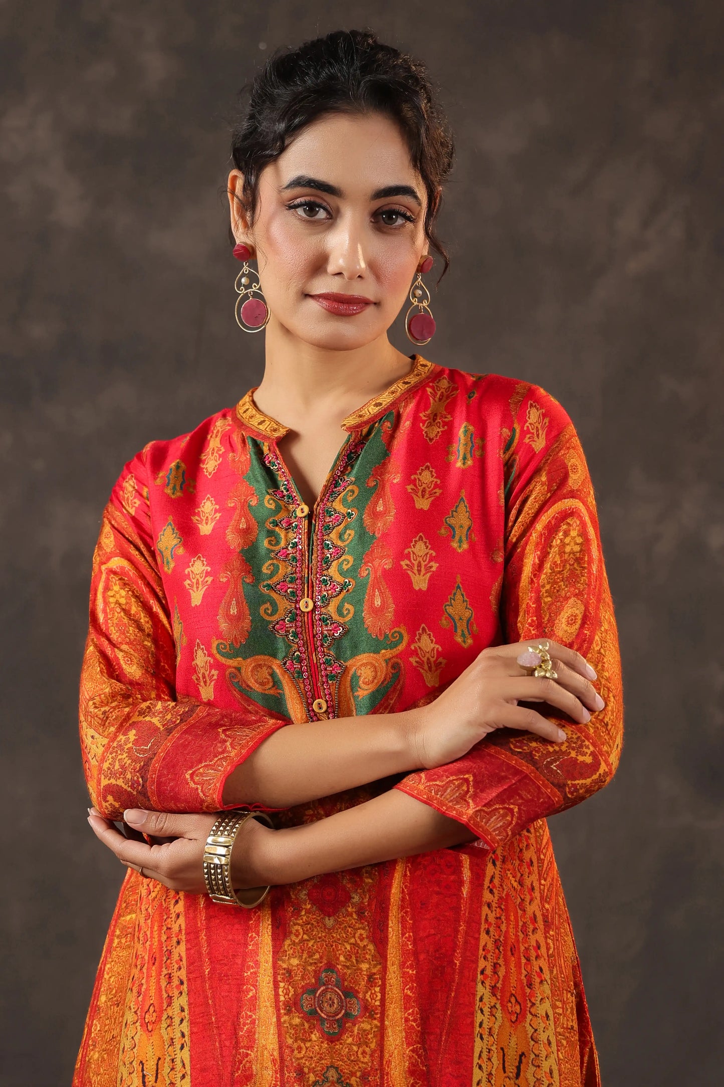 Printed A-Line Traditional Kurti