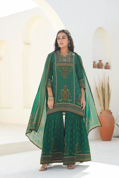 Printed Sharara Set with Dupatta