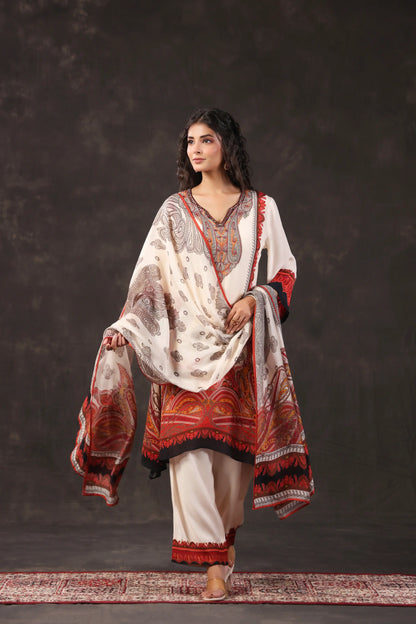 Three Piece Ethnic Kurti with highlight